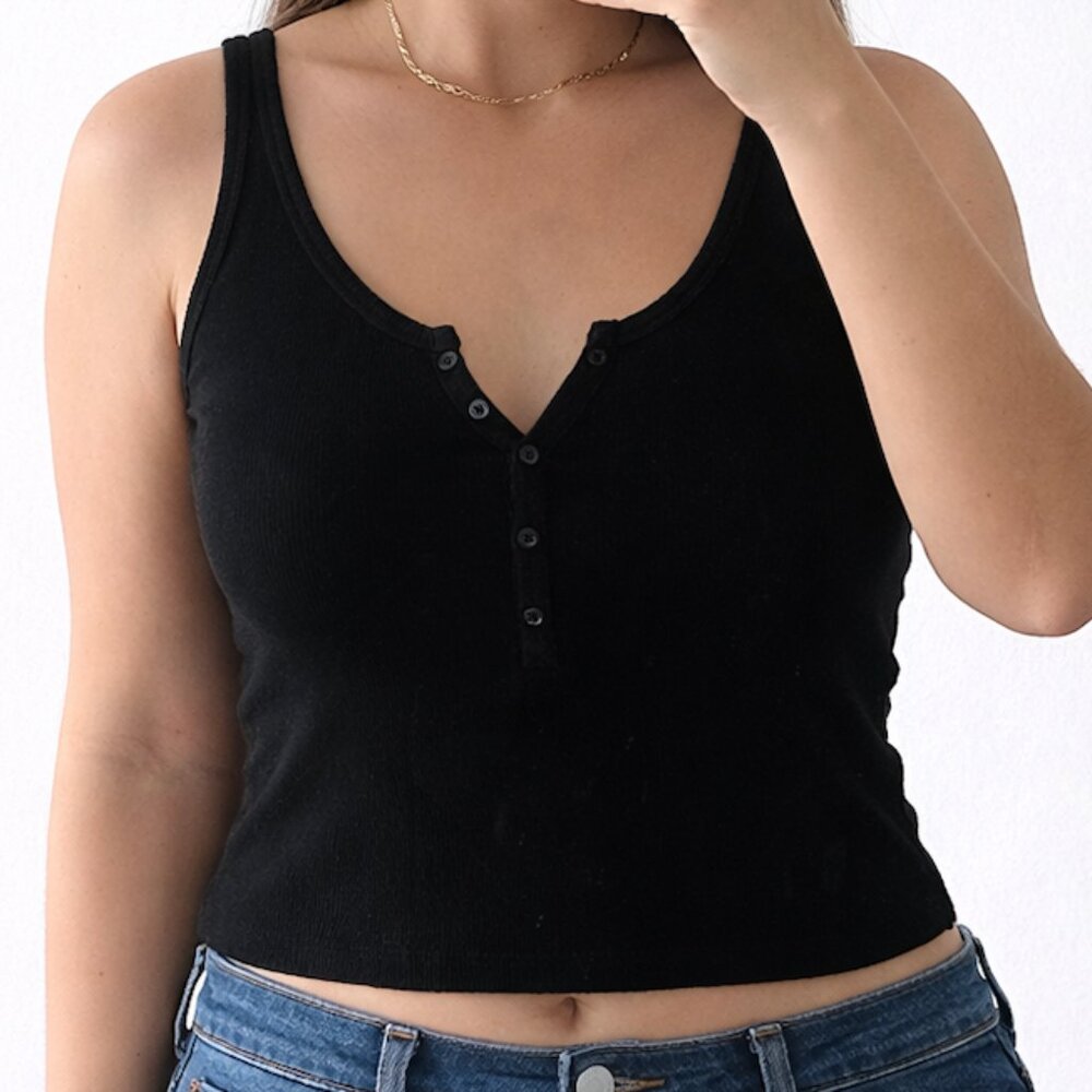 Brandy Melville Black Ribbed Tank